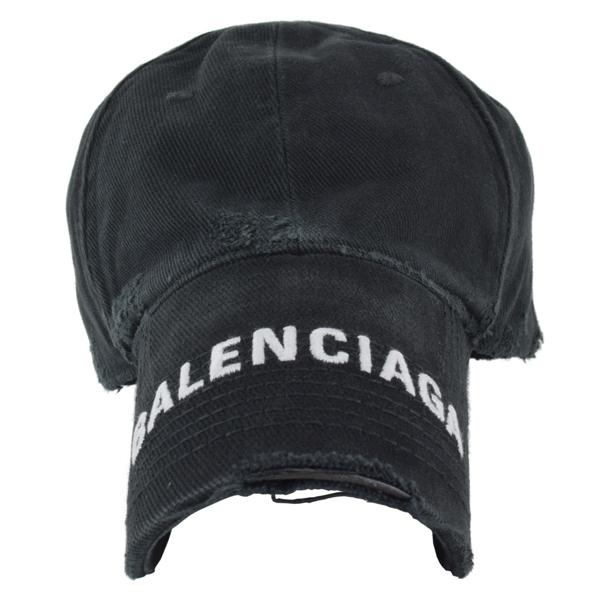 BALENCIAGA バレンシアガ HAT LOGO VISOR CAP/ヴィンテージ加工 BALENCIAGA バレンシアガ HAT LOGO VISOR CAP/ヴィンテージ加工