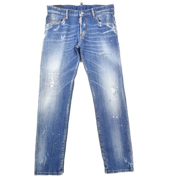 DSQUARED2 ディースクエアード FADED BLUE WASH SKATER ジーンズ DSQUARED2 ディースクエアード FADED BLUE WASH SKATER ジーンズ