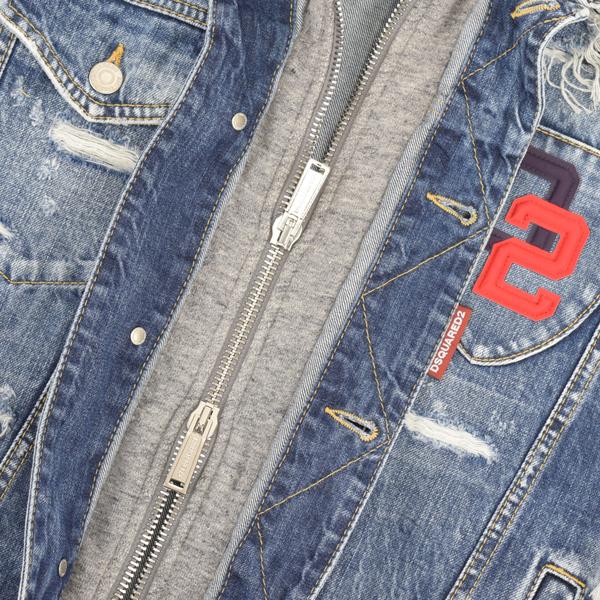 DSQUARED2 ディースクエアード OVER JEAN JACKET/レイヤード G DSQUARED2 ディースクエアード OVER JEAN JACKET/レイヤード G