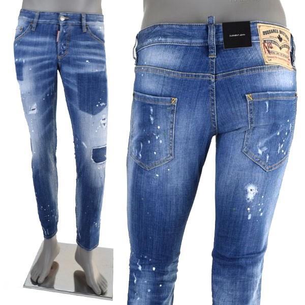 DSQUARED2 ディースクエアード CLEMENT JEAN ダメージ＆リペア加工　ジーンズ/ブルー/ S74LB0320 S30342 470 MEN