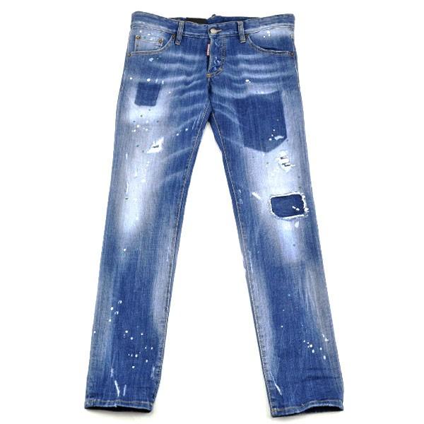 DSQUARED2 ディースクエアード CLEMENT JEAN ダメージ＆リペア加工　ジーンズ/ブルー/ S74LB0320 S30342 470 MEN DSQUARED2 ディースクエアード CLEMENT JEAN ダメージ＆リペア加工　ジーンズ/ブルー/ S74LB0320 S30342 470 MEN