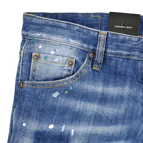 DSQUARED2 ディースクエアード CLEMENT JEAN ダメージ＆リペア加工　ジーンズ/ブルー/ S74LB0320 S30342 470 MEN DSQUARED2 ディースクエアード CLEMENT JEAN ダメージ＆リペア加工　ジーンズ/ブルー/ S74LB0320 S30342 470 MEN