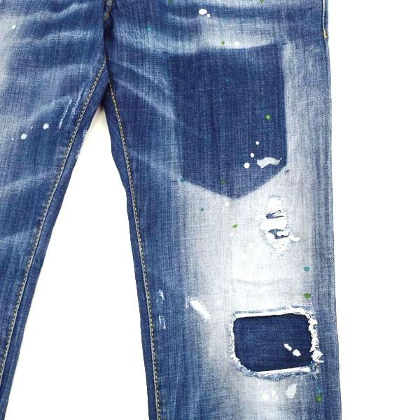 DSQUARED2 ディースクエアード CLEMENT JEAN ダメージ＆リペア加工　ジーンズ/ブルー/ S74LB0320 S30342 470 MEN DSQUARED2 ディースクエアード CLEMENT JEAN ダメージ＆リペア加工　ジーンズ/ブルー/ S74LB0320 S30342 470 MEN