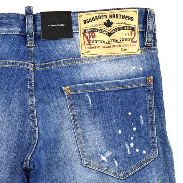 DSQUARED2 ディースクエアード CLEMENT JEAN ダメージ＆リペア加工　ジーンズ/ブルー/ S74LB0320 S30342 470 MEN DSQUARED2 ディースクエアード CLEMENT JEAN ダメージ＆リペア加工　ジーンズ/ブルー/ S74LB0320 S30342 470 MEN