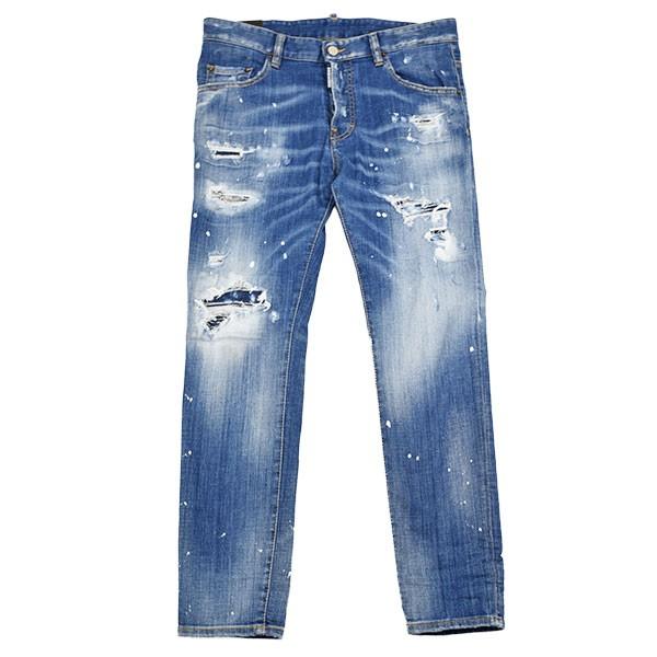 DSQUARED2 ディースクエアード RIPPED WHITE SPOTS WASHジーンズ DSQUARED2 ディースクエアード RIPPED WHITE SPOTS WASHジーンズ
