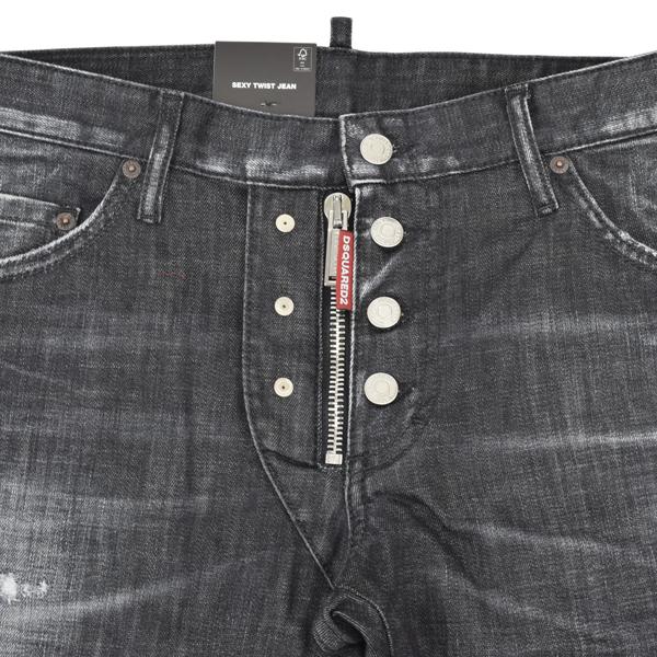 Dsquared2 ストレートデニム DSQUARED2（ディースクエアード） EASY BLACK WASH SEXY TWIST JEAN