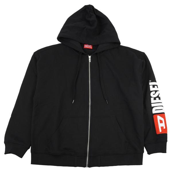 DIESEL（ディーゼル） S-BOXT-ZIP-HOOD-DIV/刺繍ロゴ ジップパーカー