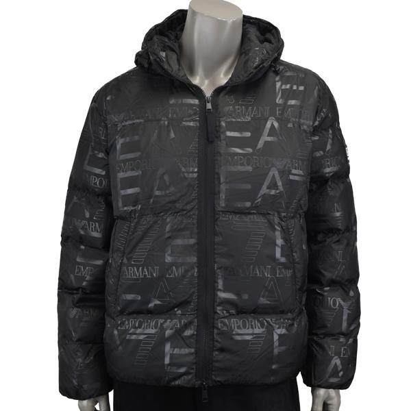 EA7 EMPORIO ARMANI イーエーセブン エンポリオ・アルマーニ ビッグ ロゴ 総柄 エコ ダウンジャケット ブルゾン/7M000697 AF15969 UC001