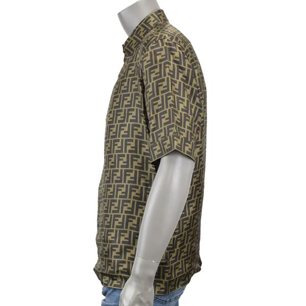 FENDI フェンディ FF総柄 シルク 半袖シャツ/FS0795 AKEE F1440 FENDI フェンディ FF総柄 シルク 半袖シャツ/FS0795 AKEE F1440