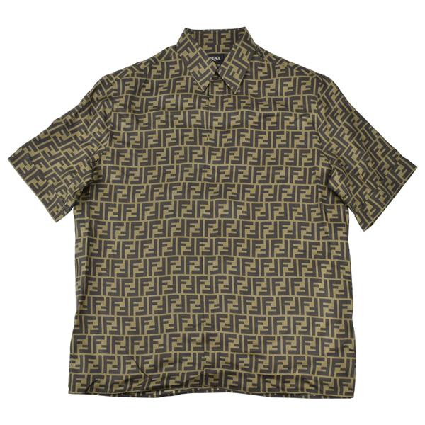FENDI フェンディ FF総柄 シルク 半袖シャツ/FS0795 AKEE F1440 FENDI フェンディ FF総柄 シルク 半袖シャツ/FS0795 AKEE F1440