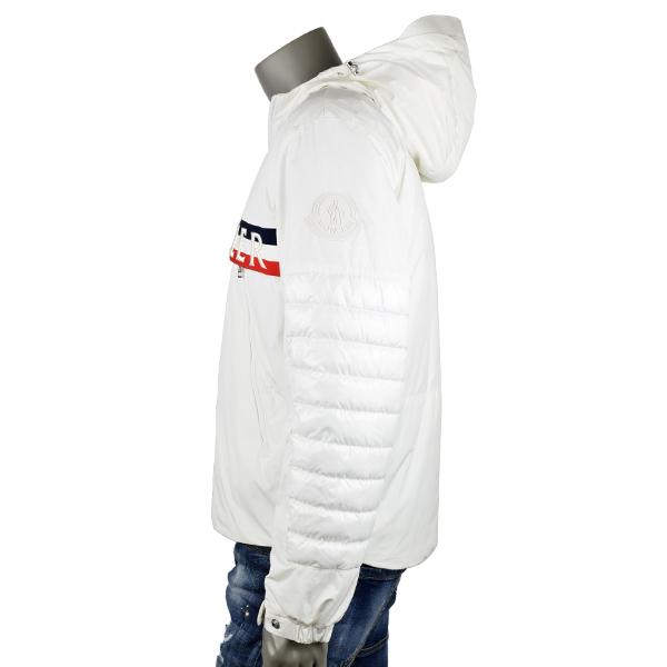 【公式】 MONCLER モンクレール OLARGUES　トリコロールライン ロゴ ブルゾン /ホワイト/ 1B50A 54A91 034 【1613006002】(57720円)