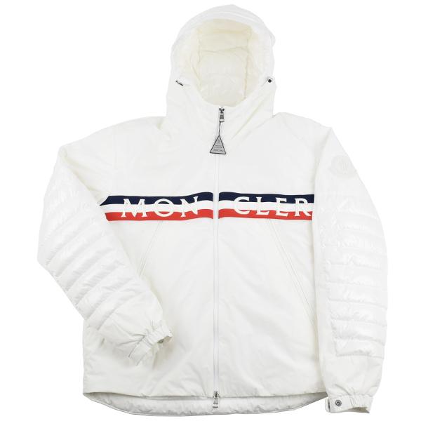 【公式】 MONCLER モンクレール OLARGUES　トリコロールライン ロゴ ブルゾン /ホワイト/ 1B50A 54A91 034 【1613006002】(57720円)