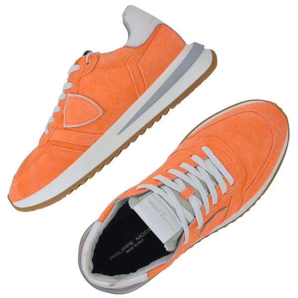 PHILIPPE MODEL フィリップ・モデル TROPEZ 2.1 ナイロン×レザー スニーカー/NEON ORANGE/オレンジ