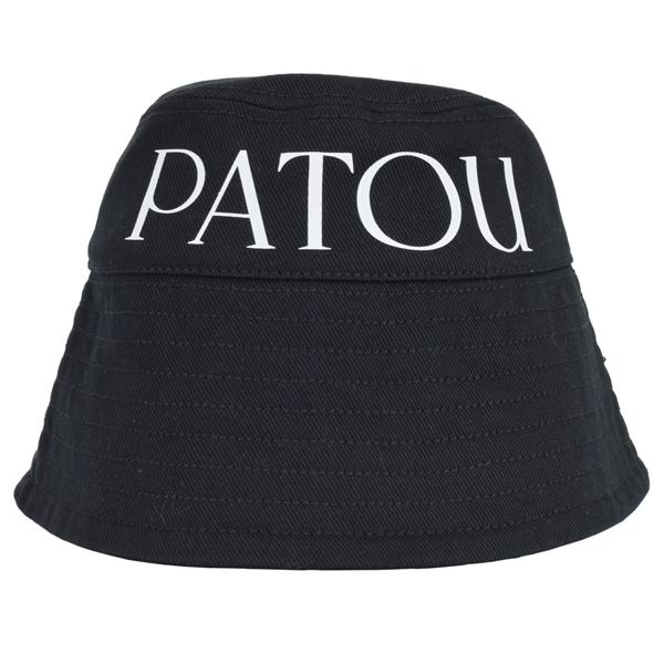 PATOU パトゥ レタリング LOGO BUCKET HAT/ロゴ ハット/ブラック