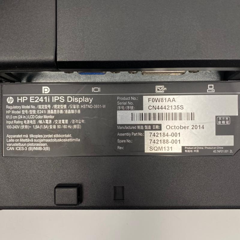 エイチピー 中古モニター HP EliteDisplay E241I 24インチ DisplayPort 