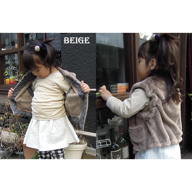 子供服 トップス ふわふわ ミラクルファーベスト 体温調節 (80cm 90cm 95cm 100cm) 日本製 8470 保育園メール便不可 ベビー服アウター |  | 03