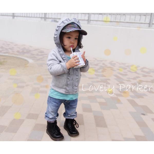 子供服 トップス スウェード裏毛 暖か 女の子 パーカー フリル ピアニッシモ 80cm 90cm 95cm100cm 日本製 1923保育園 メール便不可 3760 1 モンキーパンツyahoo 店 通販 Yahoo ショッピング