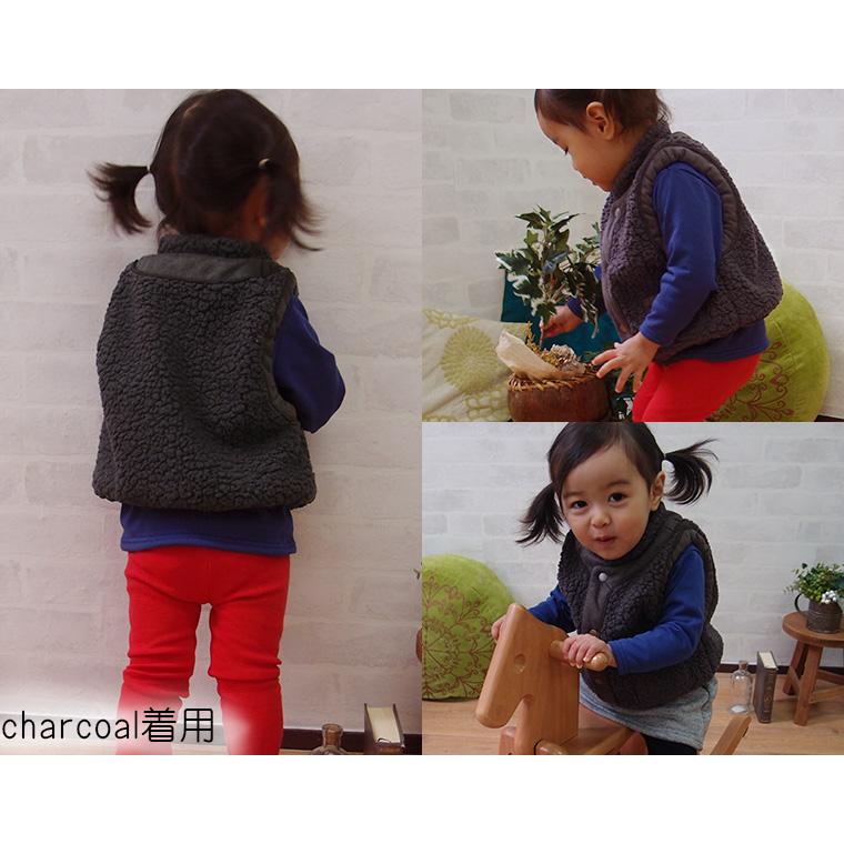 子供服 トップス フェイクスウェード ボアベスト 体温調節 エヴィア (80cm 90cm 95cm 100cm) 日本製 保育園メール便不可 ベビー服 |  | 07
