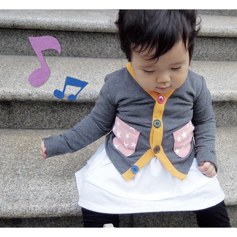 子供服 トップス 細身 カラフル カーディガン フィッシャー (80cm 90cm 95cm 100cm) 日本製 4050 保育園  赤ちゃん |  | 03