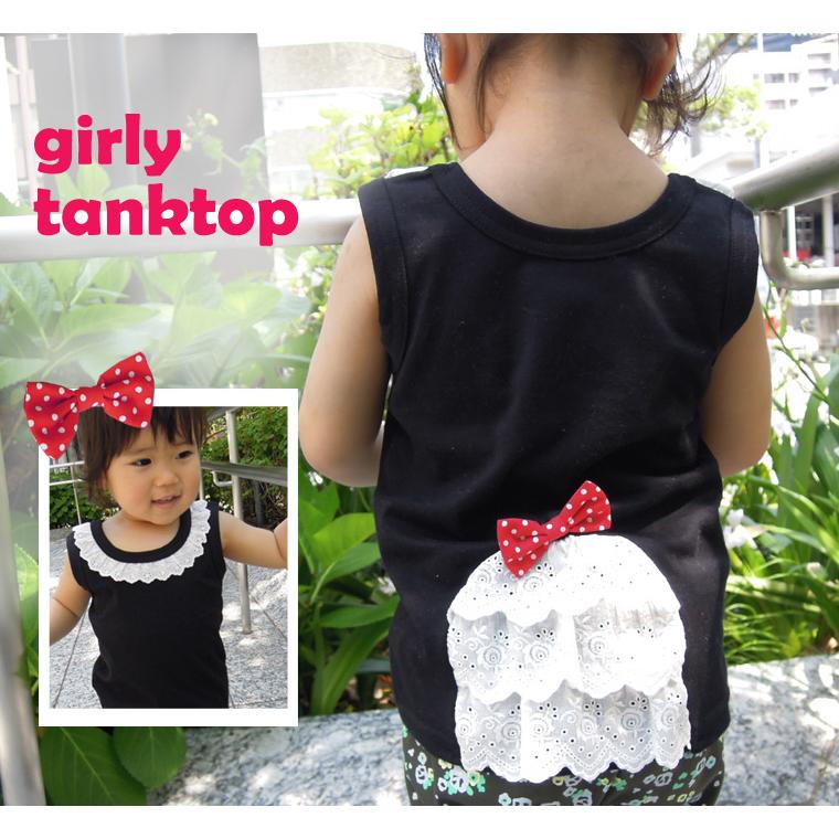 子供服トップス後ろ姿可愛いラブリーリボンモンキーパンツ(80cm 90cm 95cm 100cm)日本製 保育園メール便可13 | 