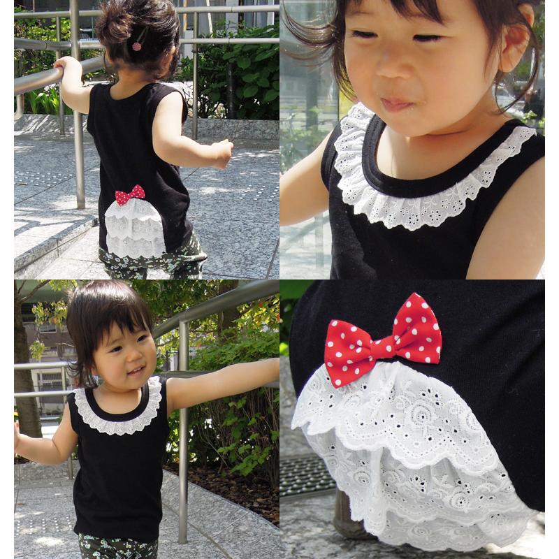 子供服トップス後ろ姿可愛いラブリーリボンモンキーパンツ(80cm 90cm 95cm 100cm)日本製 保育園メール便可13 |  | 07