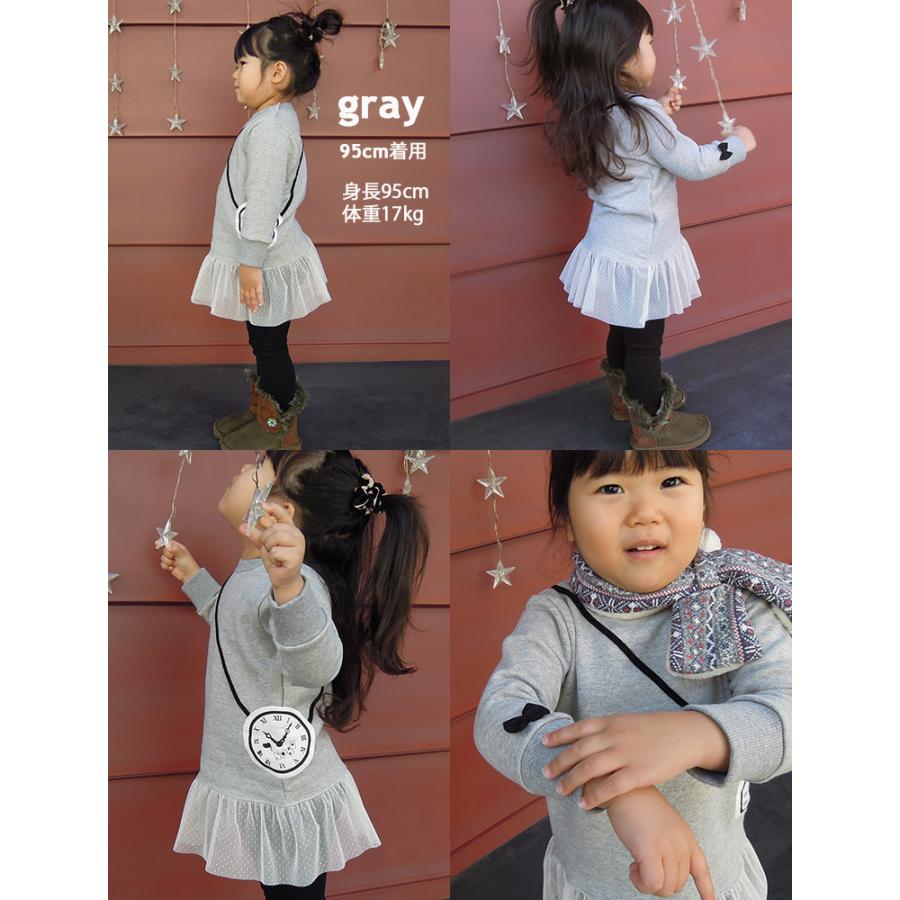 【在庫処分セール】子供服トップスチュール付きアリスポシェット綿100％裏毛トレーナー(80cm 90cm 95cm 100cm)保育園ベビー服Ｔシャツ赤ちゃん |  | 03