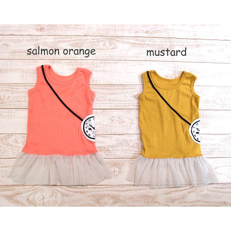 【在庫処分セール】子供服トップスアリスポシェットチュールレースチュニック綿100％タンクトップ(80cm 90cm 95cm 100cm） |  | 01