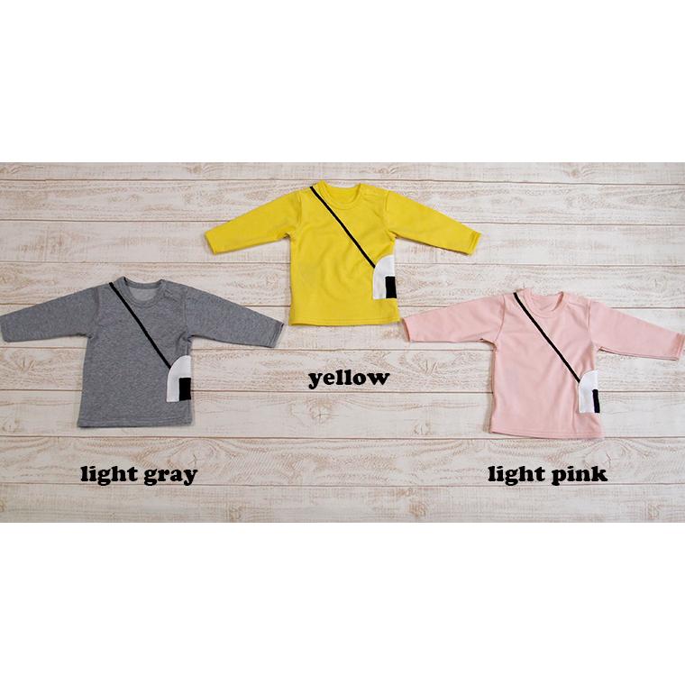 子供服トップスおにぎりミニ裏毛ポシェット付き長袖Ｔシャツ（80cm90cm95cm100cm）保育園ベビー服男の子赤ちゃん |  | 01