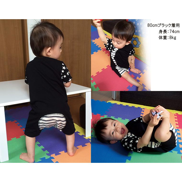 子供服 トップス アメリカン半袖ロンパース日本製NOホルマリン A4596