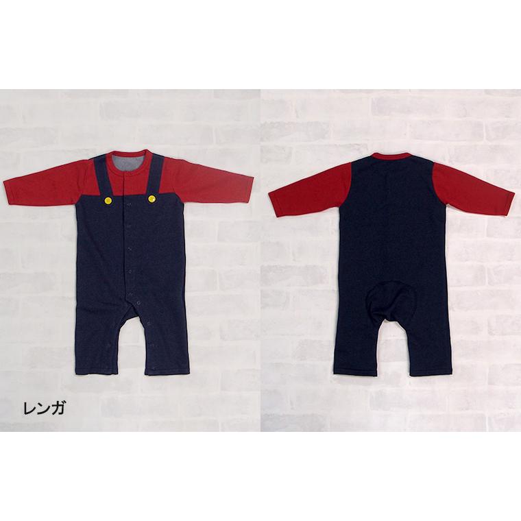 子供服 トップス ハロウィン イベントにも普段着にもサロペット風前開きロンパース 日本製　A4691 4050保育園  新生児 赤ちゃん |  | 02