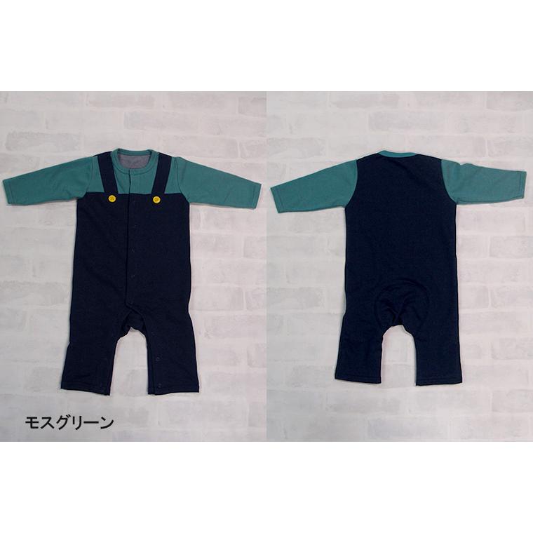 子供服 トップス ハロウィン イベントにも普段着にもサロペット風前開きロンパース 日本製　A4691 4050保育園  新生児 赤ちゃん |  | 03