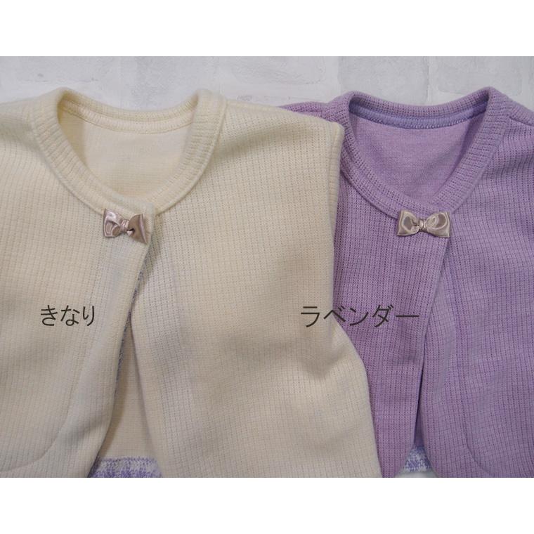 子供服 トップス ふんわり起毛したサテンリボン付きボレロA4710(80cm 90cm 95cm 100cm)保育園 ベビー服 Ｔシャツ 赤ちゃん |  | 02
