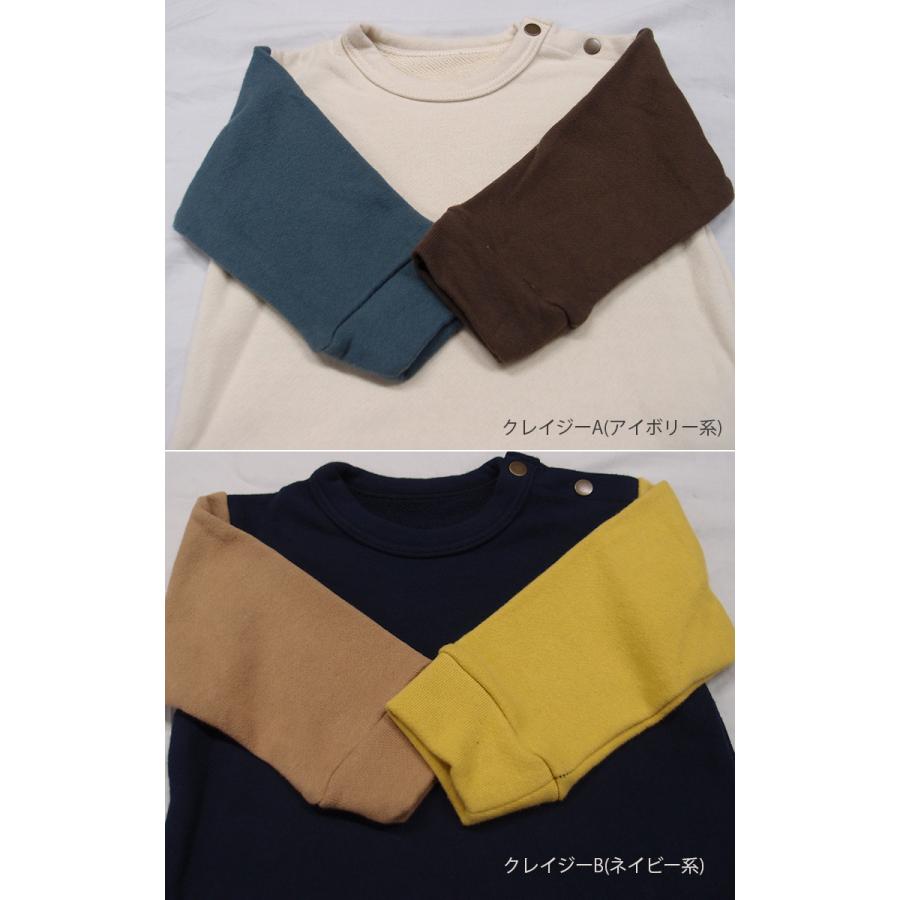 子供服トップスくすみカラートレーナー無地裏毛トレーナー(80cm 90cm 95cm 100cm)1923保育園ベビー服男の子Ｔシャツ赤ちゃん |  | 16