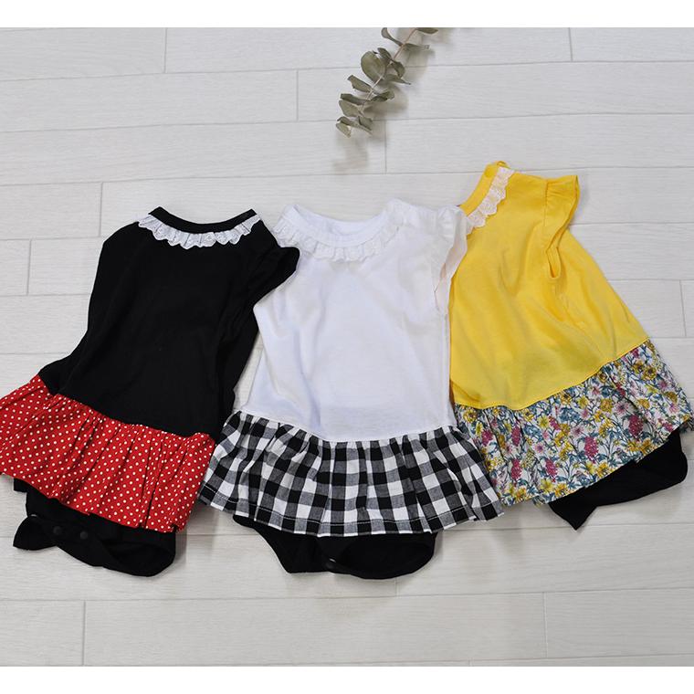 子供服トップススカートがドッキングロンパースこれ一枚で肌着兼用お出かけ着（60cm 70cm 80cm）0356 肌着キッズベビー服新生児赤ちゃん |  | 01
