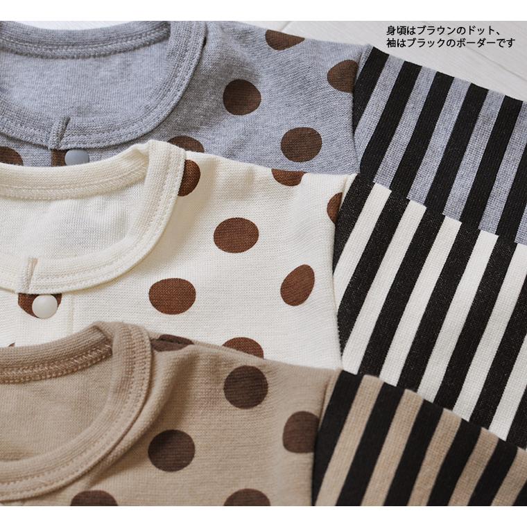 子供服トップスドットとボーダーのナチュラルカラフルなクレイジーカーディガン(80cm 90cm 95cm 100cm)2998ベビー服 男の子Ｔシャツ赤ちゃん |  | 03