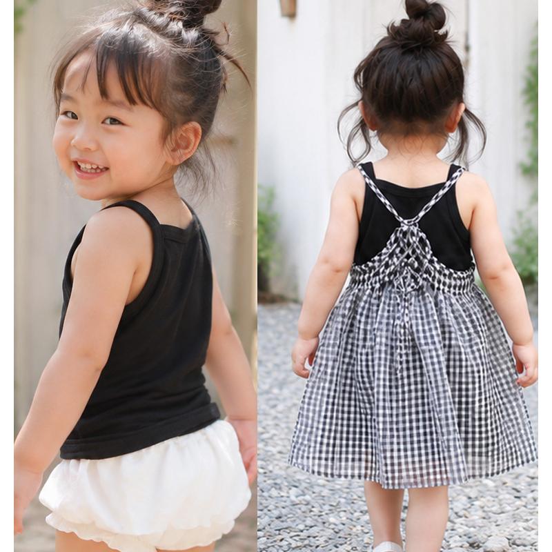 キャミソール下着肌着キッズベビー服子供服トップス　ガールくすみカラー黒グレー見せキャミ(90cm100cm110cm120cm 130cm)0356 |  | 18
