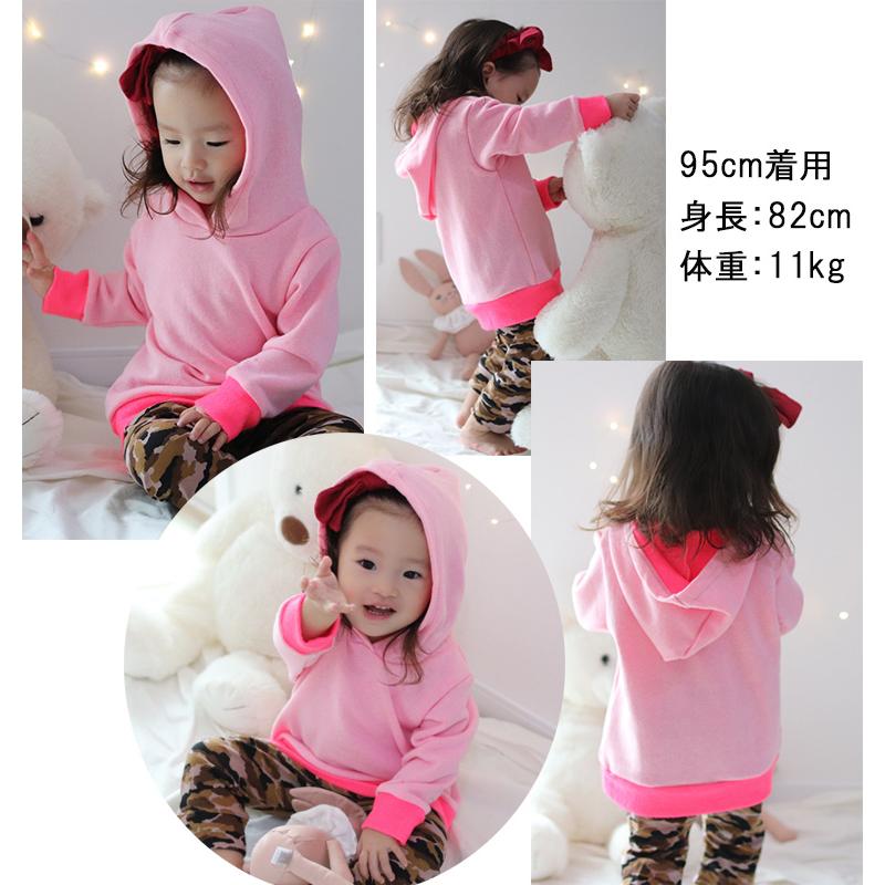 子供服 裏毛 ショッキングピンク 無地 柔らかいA4832(80cm 90cm 95cm 100cm) ベビー服 Ｔシャツ 赤ちゃん |  | 04