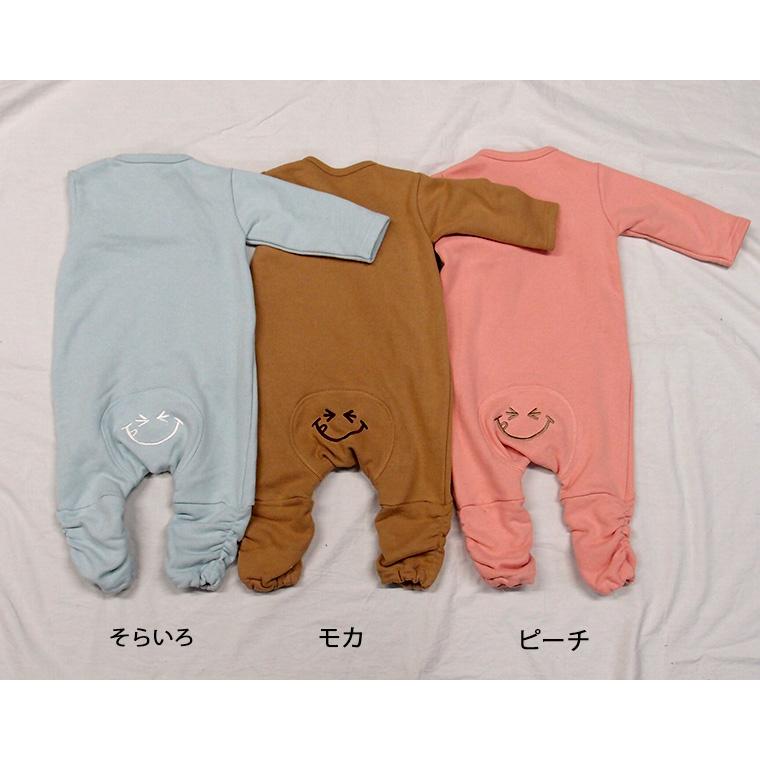 裾を引きずらない日本製無地ロンパース　桃のような温かい肌触り綿100％　1923 ベビー服  新生児 赤ちゃん |  | 10