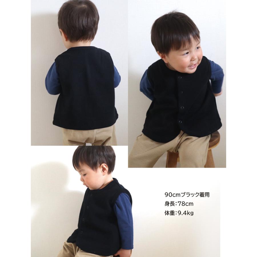 スパンフライス ベスト 体温調節 日本製 NOホルマリン2998（70cm 80cm 90cm 95cm 100cm) Ｔシャツ 赤ちゃん |  | 09