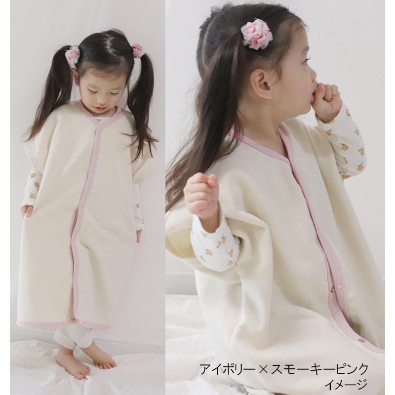 キッズ用 綿100％ スリーパー 1923 子供服 90cm 100cm 110cm 120cm 130cm袖付き　着る毛布　冬用　防寒　寝冷え防止　綿毛布スリーパー 桃のような肌触り |  | 05