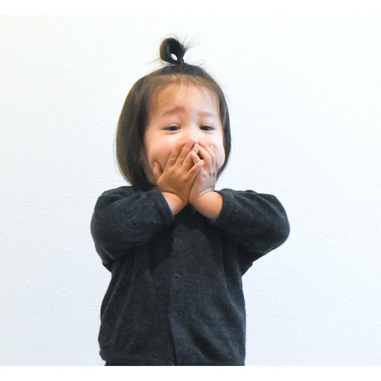 とろみ落ち感素材　無地カーディガン 高級感 冠婚葬祭 保育園 羽織(80cm 90cm 95cm 100cm)ベビー服 Ｔシャツ 赤ちゃん |  | 05