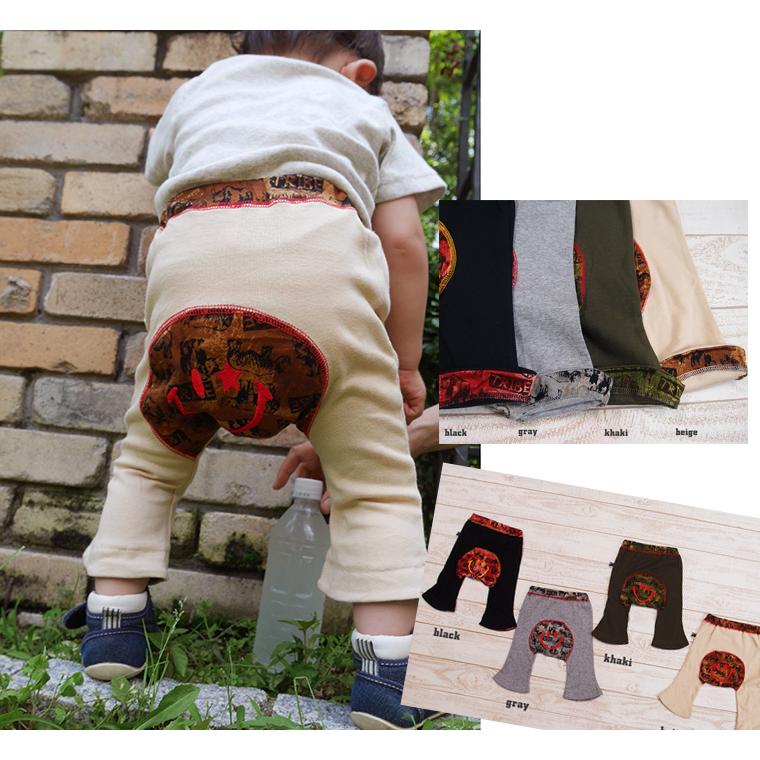 子供服 パンツ サイプリントのシュール7分丈モンキーパンツ保育園メール便可13 | 