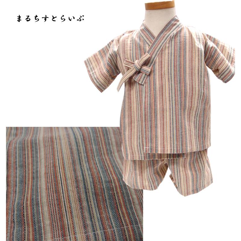 大人顔負けの上質感子供甚平日本製浴衣古典柄レトロ男の子 モンキー