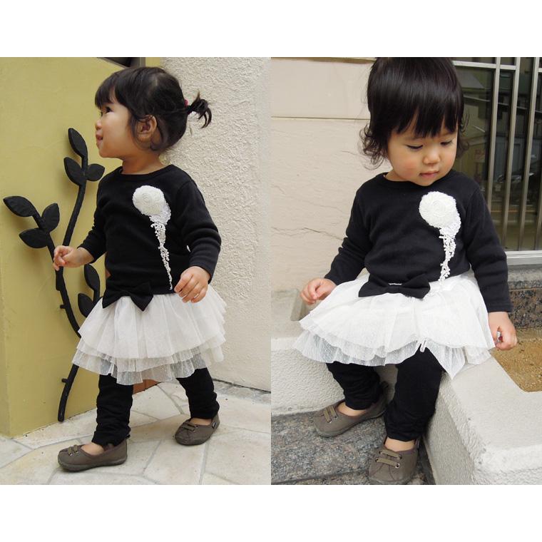子供服ルーズモンキーパンツドットチュールレース3段ふんわりスカッツ日本製( 80cm 90cm 95cm100cm) |  | 06
