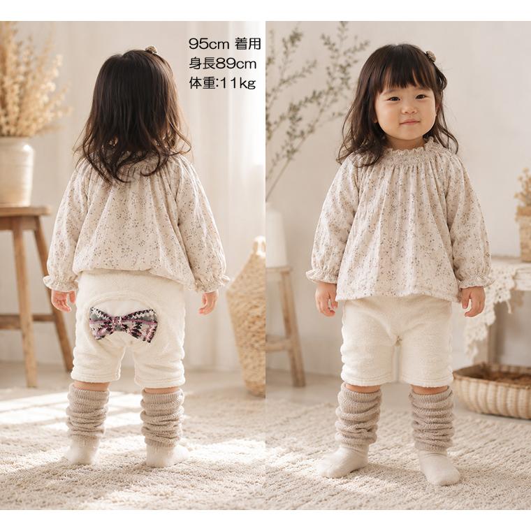子供服パンツファーお尻リボン付きふわふわミラクルファーのハーフパンツ保育園ベビー服ズボン赤ちゃん |  | 03