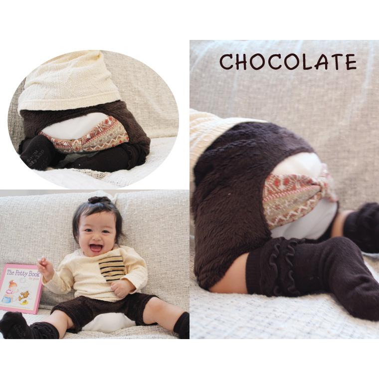 子供服パンツファーお尻リボン付きふわふわミラクルファーのハーフパンツ保育園ベビー服ズボン赤ちゃん |  | 05