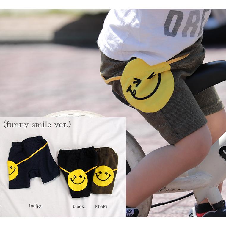 【在庫処分セール】子供服パンツにこちゃんヒップバッグ付きデニムニットハーフパンツ日本製ポシェット保育園メール便可13 男の子ズボン赤ちゃん | 