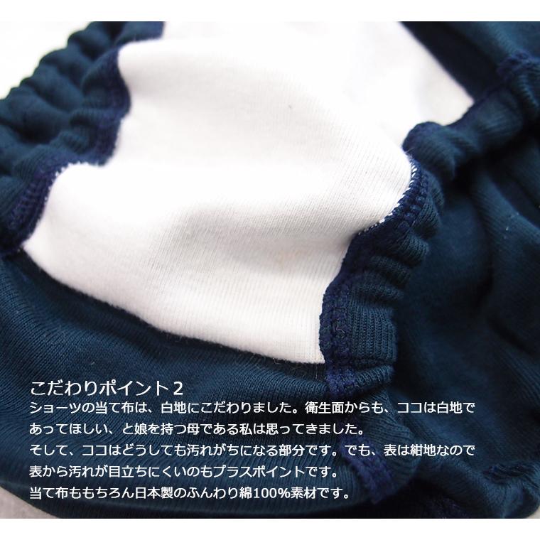 子供服 パンツ 夏のブルマ 紺色ショーツ 1枚穿きできる（100cm110cm120cm130cm）幼稚園小学校　日本製保育園8877・メール便可10 |  | 04
