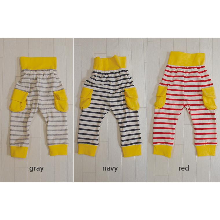 子供服 パンツ ボーダーミニ裏毛カーゴパンツ腹巻付きモンキースパッツモンキーパンツ保育園 |  | 01