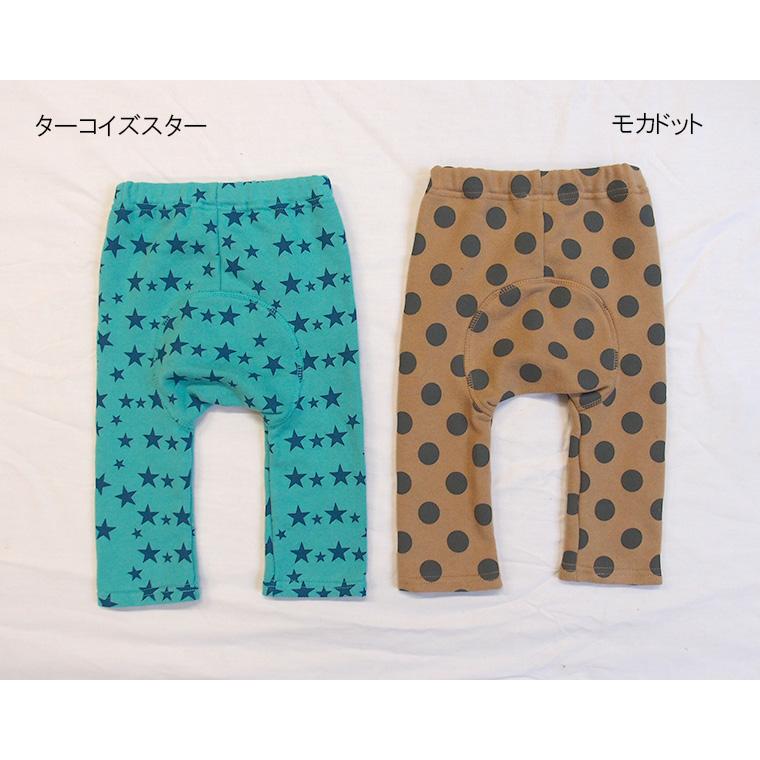 子供服パンツドット星桃のようなふんわり起毛綿100％8分丈モンキーパンツ（70cm 80cm 90cm 95cm）1923 ベビー服男の子ズボン赤ちゃん |  | 01